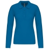 Polo piqué manches longues femme Bleu (Tropical Blue) – Kariban
