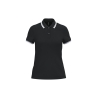 Polo Femme Manches Courtes Liserés Contrastés Noir / Blanc – Kariban
