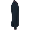 Polo maille piquée manches longues homme Marine / Rouge / Blanc – Kariban – vue 3