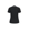 Polo Femme Manches Courtes Liserés Contrastés Noir / Blanc – Kariban – vue 2