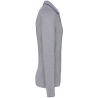 Polo maille piquée manches longues homme Gris Oxford / Marine / Blanc – Kariban – vue 3