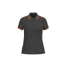 Polo femme manches courtes liserés contrastés Orange – Kariban