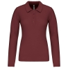 Polo piqué manches longues femme Bordeaux – Kariban