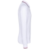 Polo maille piquée manches longues homme Blanc / Marine / Rouge – Kariban – vue 3
