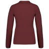 Polo piqué manches longues femme Bordeaux – Kariban – vue 2