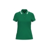 Polo Femme Manches Courtes Liserés Contrastés Vert Kelly / Blanc Kariban