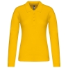 Polo Piqué Manches Longues Femme Jaune – Kariban