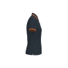 Polo Femme Manches Courtes Liserés Contrastés Marine/Orange Kariban – vue 3