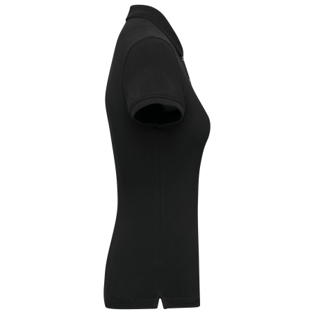 Polo Piqué Manches Courtes Femme Noir – Kariban (K291) – vue 3