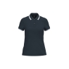 Polo Femme Manches Courtes Liserés Contrastés Marine / Blanc Kariban
