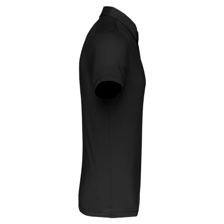 Polo Jersey Manches Courtes Homme Noir – Kariban – vue 3