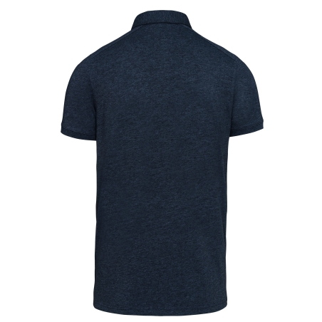Polo Jersey Manches Courtes Homme Marine française chiné – Kariban – vue 2