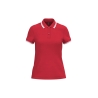 Polo Femme Manches Courtes Liserés Contrastés Rouge / Blanc Kariban
