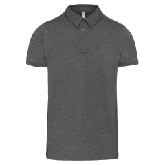 Polo Jersey Manches Courtes Homme Gris Chiné Kariban