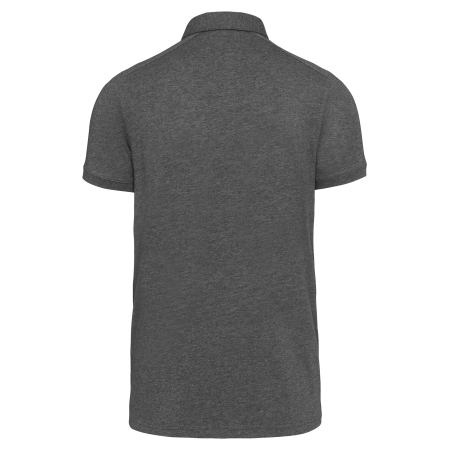 Polo Jersey Manches Courtes Homme Gris Chiné Kariban – vue 2