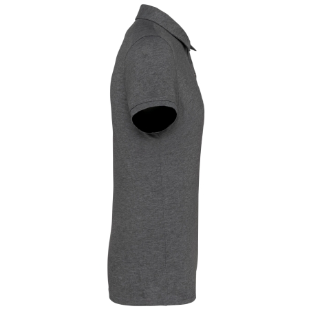 Polo Jersey Manches Courtes Homme Gris Chiné Kariban – vue 3