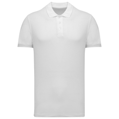 Polo Piqué Manches Courtes Blanc Homme Kariban – 200 g/m²