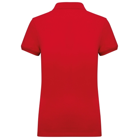 Polo Piqué Manches Courtes Femme Rouge – Kariban – vue 2