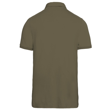 Polo Jersey Manches Courtes Homme Vert Kaki – Kariban – vue 2