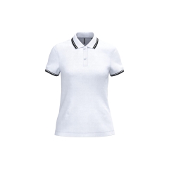 Polo femme manches courtes liserés contrastés Noir – Kariban