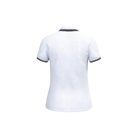 Polo femme manches courtes liserés contrastés Noir – Kariban – vue 2