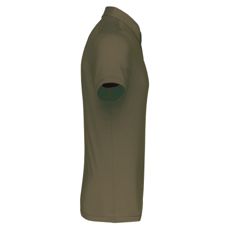 Polo Jersey Manches Courtes Homme Vert Kaki – Kariban – vue 3