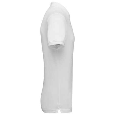 Polo Piqué Manches Courtes Blanc Homme Kariban – 200 g/m² – vue 3