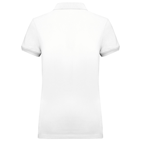 Polo Piqué Manches Courtes Femme Blanc – Kariban (K291) – vue 2