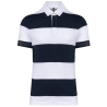 Polo Rugby Rayé Manches Courtes Marine / Blanc rayé Kariban – Unisexe