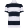 Polo Rugby Rayé Manches Courtes Marine / Blanc rayé Kariban – Unisexe – vue 2