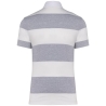 Polo rugby rayé manches courtes unisexe blanc Kariban – vue 2