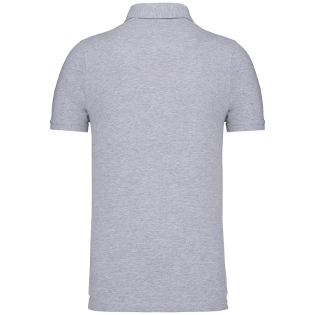 Polo Jersey Manches Courtes Gris Oxford Kariban Homme – vue 2