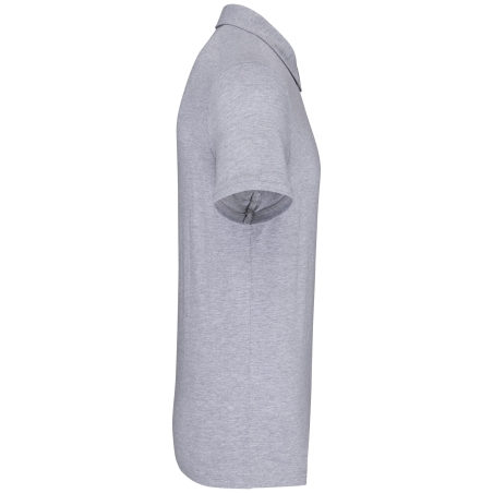 Polo Jersey Manches Courtes Gris Oxford Kariban Homme – vue 3