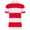 Polo Rugby Rayé Manches Courtes Rouge / Blanc rayé Kariban – Unisexe – vue 2