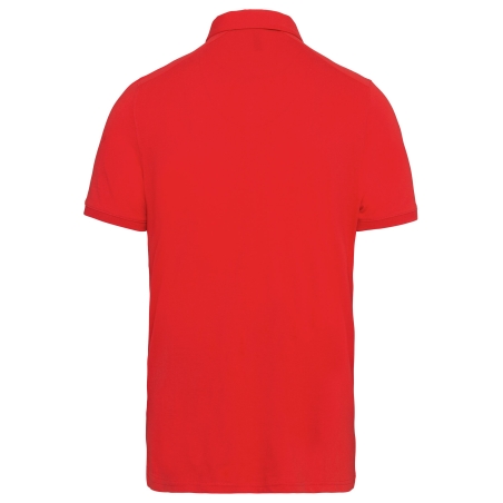Polo Jersey Manches Courtes Rouge Homme Kariban – vue 2