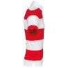 Polo Rugby Rayé Manches Courtes Rouge / Blanc rayé Kariban – Unisexe – vue 3
