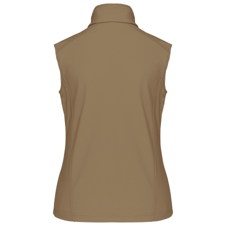 Bodywarmer softshell femme camel Kariban – sans manches 3 couches – vue 2
