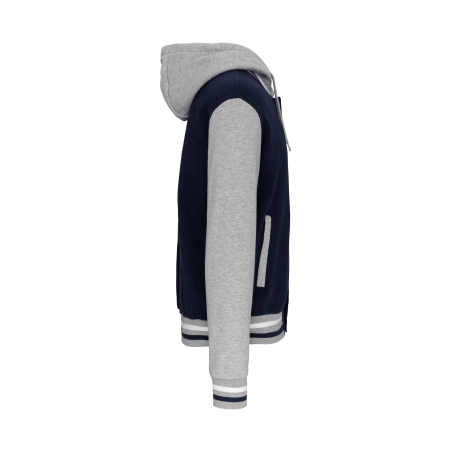 Blouson Teddy à capuche unisexe Blanc – Kariban – vue 3
