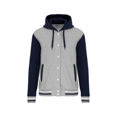 Blouson Teddy à capuche unisexe Kariban – Blanc