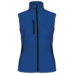 Bodywarmer softshell femme bleu Kariban – Coupe ajustée 3 couches