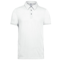 Polo Jersey Manches Courtes Blanc Homme Kariban