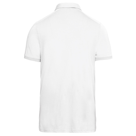 Polo Jersey Manches Courtes Blanc Homme Kariban – vue 2