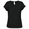 Blouse crêpe manches courtes femme Kariban – Noir