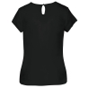Blouse crêpe manches courtes femme Kariban – Noir – vue 2