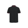 Polo Homme Noir Liserés Rouges Contrastés Kariban – vue 2