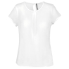 Blouse crêpe manches courtes femme Blanc Kariban