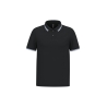 Polo Homme Manches Courtes Liserés Contrastés Noir | Kariban