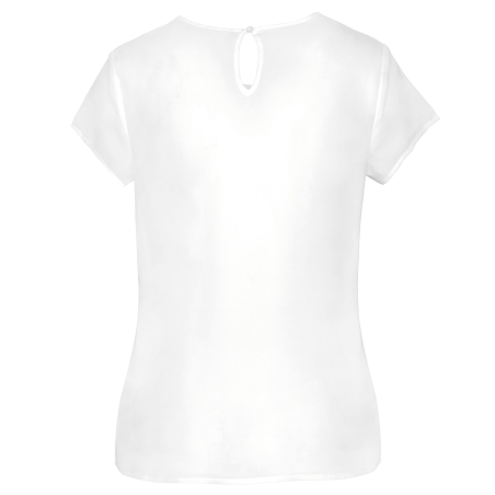 Blouse crêpe manches courtes femme Blanc Kariban – vue 2