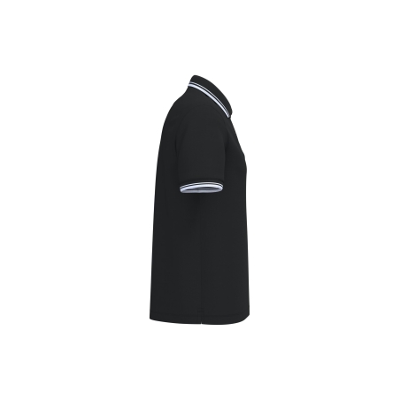 Polo Homme Manches Courtes Liserés Contrastés Noir | Kariban – vue 3