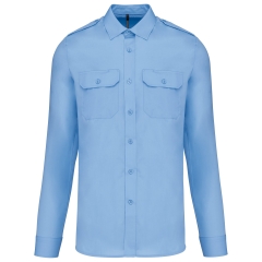 Chemise pilote manches longues homme Kariban – Ciel